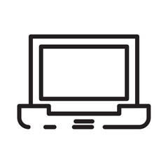 Advertisement Laptop Sponsor Line Icon