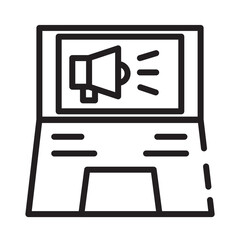 Advertisement Marketing Online Line Icon
