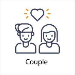 Couple Vector icon