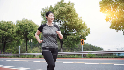 Healthy Lifestyle Choices: Woman Enjoying a Morning Jog