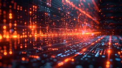 Obraz premium Analytical Style Abstract glowing Financial Chart Stock Image