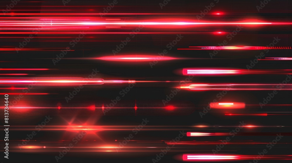 Poster motion trails with red light lines. abstract streaks of fast motion, blurred glow at night, modern r