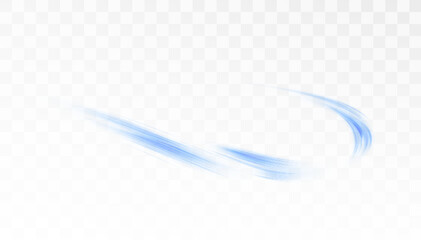 Dynamic bright lines with a glow effect. Abstract light lines effect on white background PNG effect. Rotating light effect for gaming and advertising design.