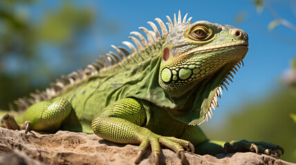 Obraz premium iguana on a tree