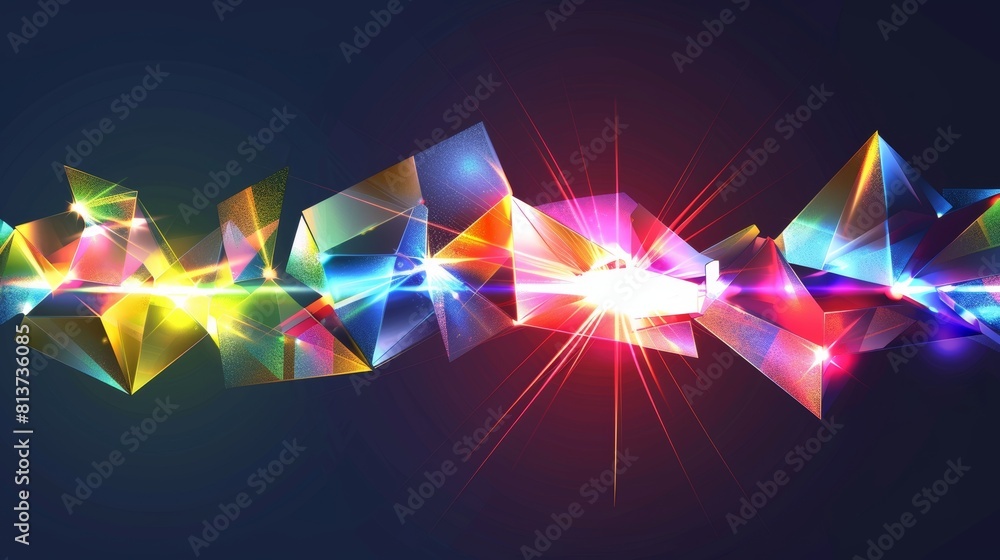 Poster an overlay effect that creates a rainbow spectrum light flare for all backgrounds, including diamond