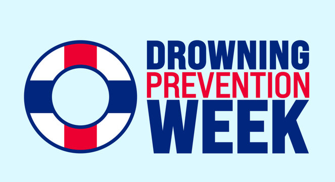 June is Drowning Prevention Week background template. Holiday concept. use to background, banner, placard, card, and poster design template.
