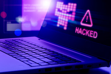 system hacked alert , malware attacks , cyber crime awareness