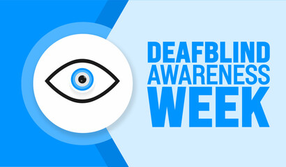 June is Deafblind Awareness Week background template. Holiday concept. use to background, banner, placard, card, and poster design template.