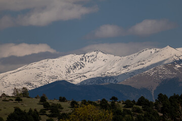 snow covered mountains