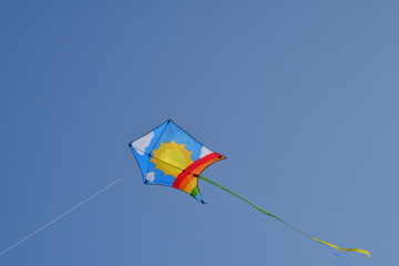 Kite flying in the sky, Clonea Beach, Clonea, Dungarvan, Co. Waterford, Ireland