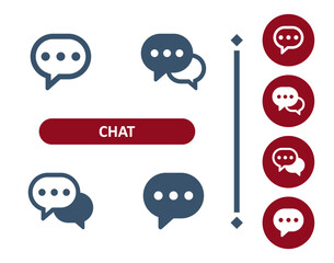 Chat Bubbles Icon. Speech Bubble, Comment, Message, Talking Icon