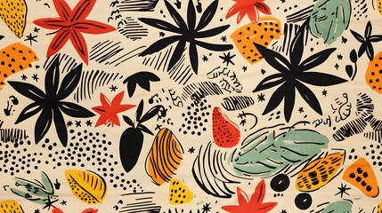 vintage 1930's martian pattern print barkcloth fabric pattern poster background