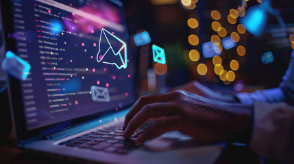 Fototapeta premium an automated email marketing sequence to nurture leads and guide them through the sales funnel, delivering targeted content and offers based on their interactions and behaviors.
