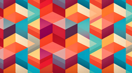 vintage 70s geometrial design pattern poster background