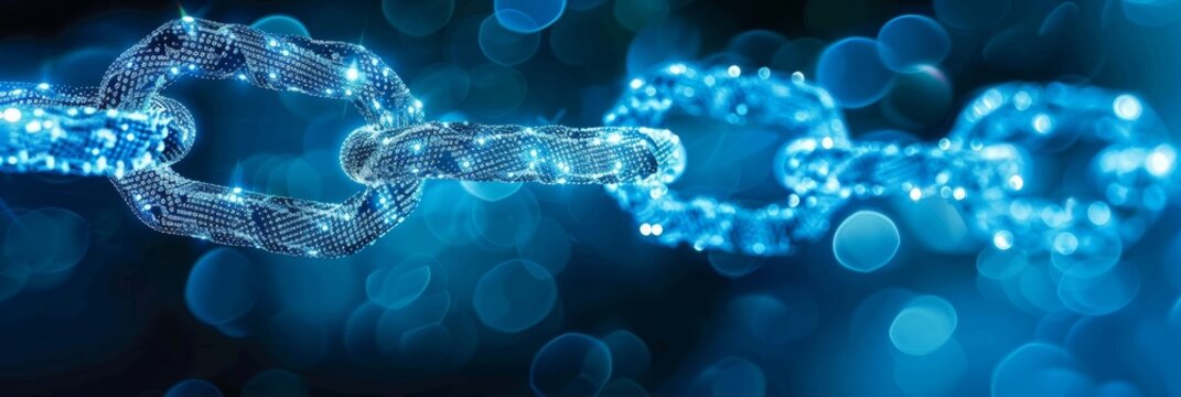 Blockchain infographic  revolutionizing finance, supply chain, healthcare with decentralized systems