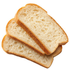 Sliced bread isolated on white background.