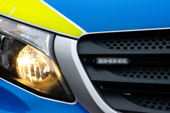 Front eines deutschen Polizeitransporters