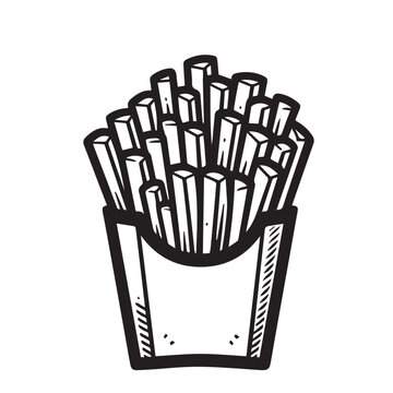 recommend clip art: French fries silhouette. French fries logo vector design isolated on white background.