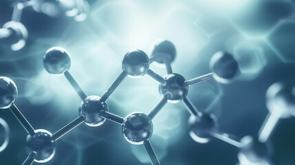 Abstract close up of molecule, science beaauty background.