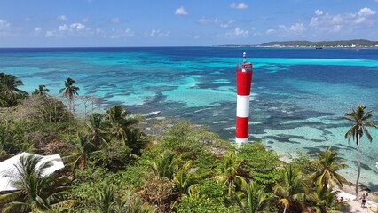 Caribbean Lighthouse At San Andres Providencia Y Santa Catalina Colombia. Maritime San Andres...