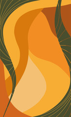 abstract background orange green yellow wavy