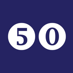 a blue and white logo with a white line that says