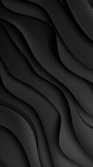 Obraz premium Textured surface of rich black satin with elegant folds creating a sense of depth,Exploring the depths of darkness and texture, this abstract fabric evokes a sense of mystery and artistic intrigue