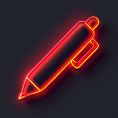 Obraz premium Priority-Marking Linear Icon with a Highlighter Focusing on Important Tasks