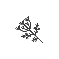 Caraway fennel line icon