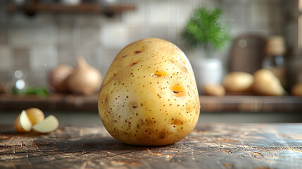 A Potato Placed Alone on a Transparent Background,
Rustic potato harvest HD 8K wallpaper Stock Photographic Image
