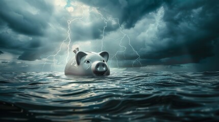 A Piggybank Adrift in a Storm