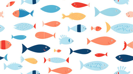 fish and nursery decor pattern poster background