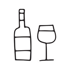wine. beer. doodle. alcoholic drink. fresh juice. freshly squeezed juice. a bottle of wine. delicious. chilled. sweet. fresh.