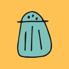 restaurant. food. menu. place. chair. table. paper. to eat. The chef. cook. instrumentation. spices. salt. soup. bowl. Doodle.