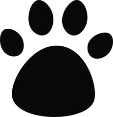 Paw flat vector illustration
