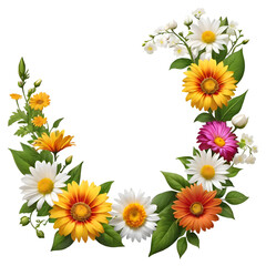 Fototapeta premium illustration of flower isolated on transparent background
