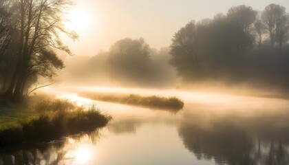 A misty morning on the river with the sun breakin upscaled 2