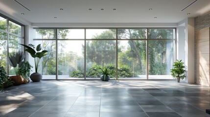 Fototapeta premium Modern minimalist style residential interior