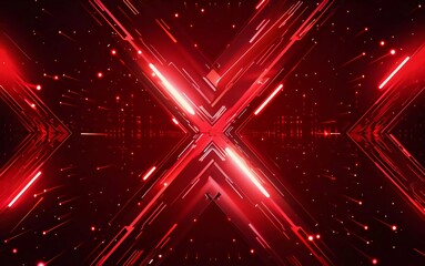 3D glowing red techno abstract background overlap layer on dark space with letter x effect decoration. Modern graphic design element future style concept for very beautiful banner, flyer, card, or bro