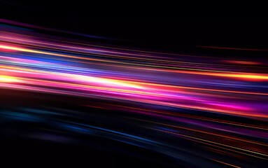 Light Trails, Long Time Exposure Motion Blur Effect. Very beautiful Vector Illustration