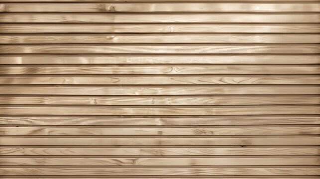 Wooden wall. Texture of wood panels. Pattern of slats with horizontal stripes. Modern interior fences and partitions used in architecture. Cladding from boards is a building material.