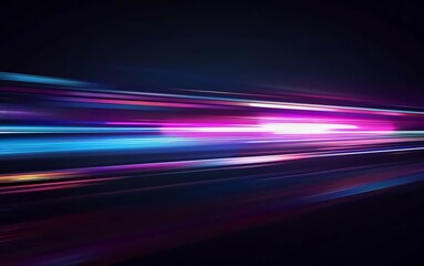 Light Trails, Long Time Exposure Motion Blur Effect. Very beautiful Vector Illustration