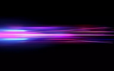 Light Trails, Long Time Exposure Motion Blur Effect. Very beautiful Vector Illustration