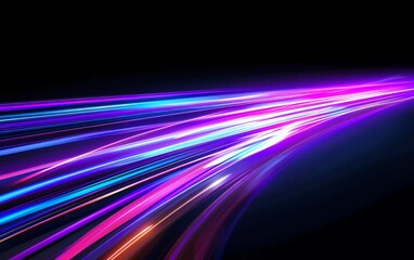 Light Trails, Long Time Exposure Motion Blur Effect. Very beautiful Vector Illustration