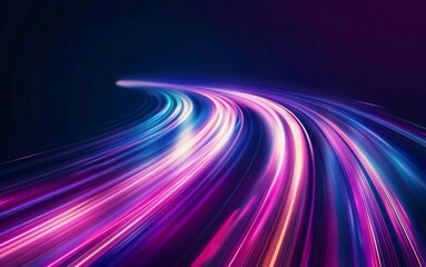 Light Trails, Long Time Exposure Motion Blur Effect. Very beautiful Vector Illustration