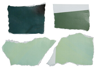 Torn green magazine papers for using as text background