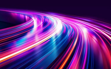 Light Trails, Long Time Exposure Motion Blur Effect. Very beautiful Vector Illustration
