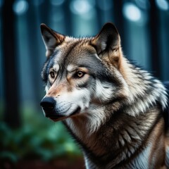 Obraz premium A wolf walking in the plain