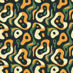 Timeless green yellow military camouflage motif, a versatile choice for fabric, wrapping, and wallpaper