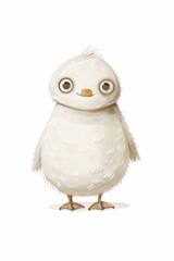 Fototapeta premium minimalist full body quirky arctic snowy duck isolated